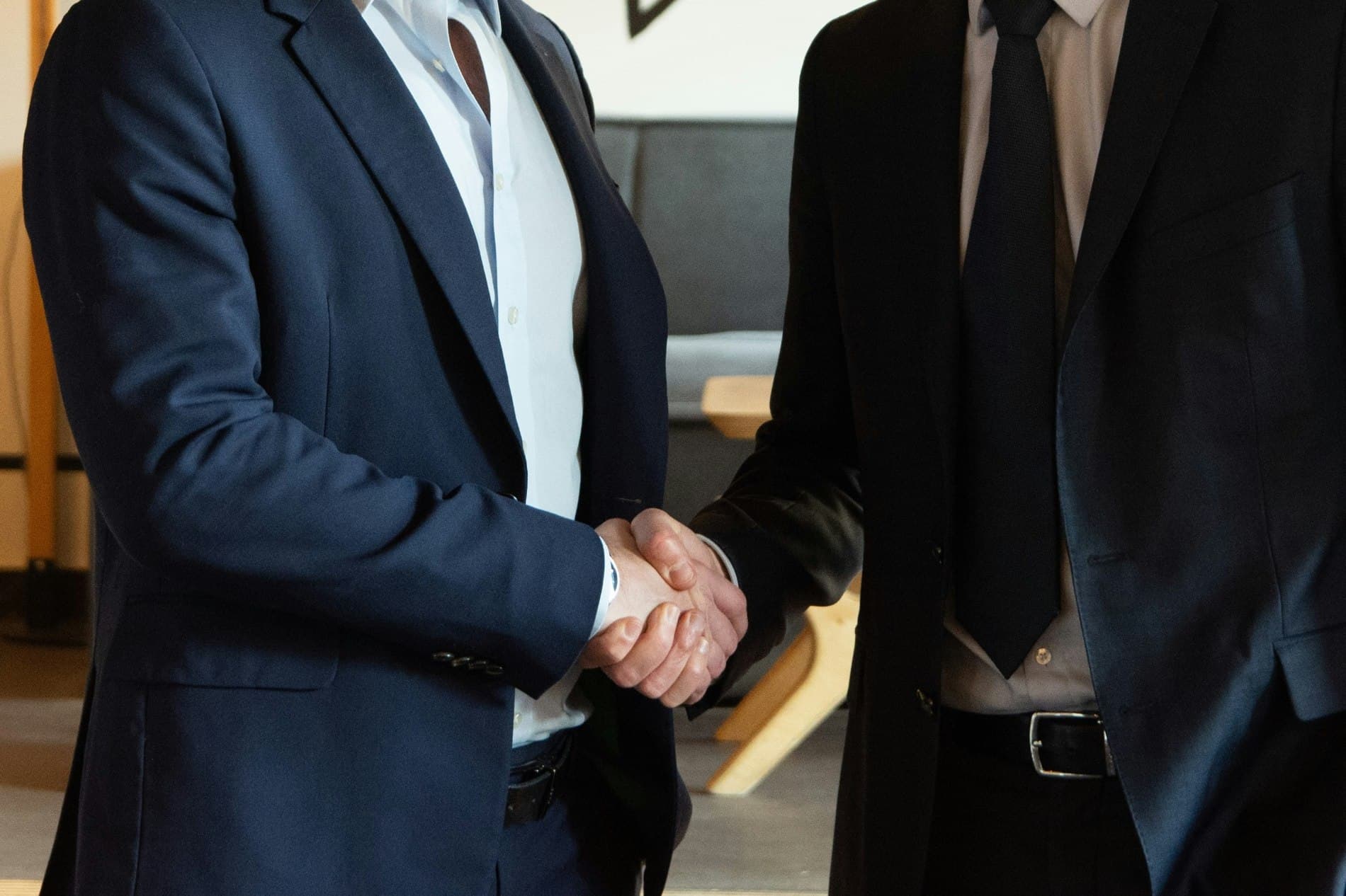 Business representatives shaking hands