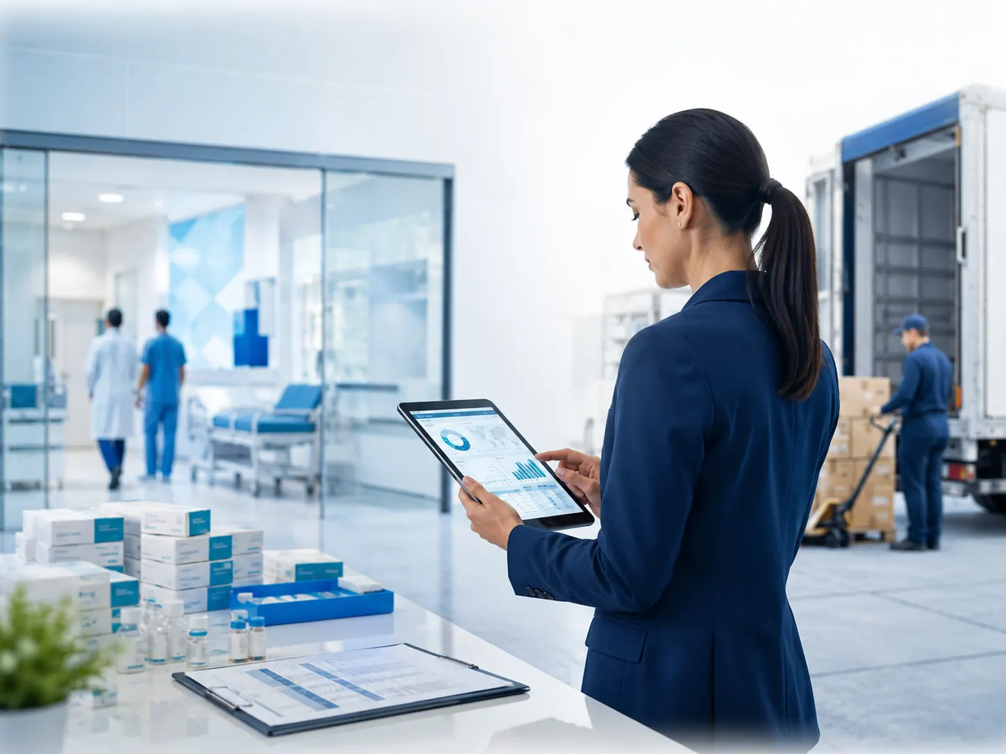 Healthcare trust and institutional distribution concept